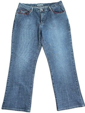 Original Threads Vintage Blue Denim Jeans with Red Stitch Size 13/14
